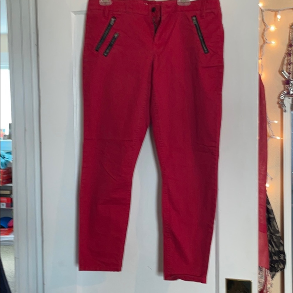 Gap Khakis Red Zippers Women’s 14